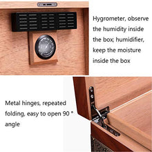 Ljf Cigar Box Cigar Moisturizing Cabinet Travel Portatile di Grande capacità Cedar Wood Cigar Cabinet Cigar Alcoholized Idratante Box Retro Stampa Umidificatore può Contenere 50 Best Gift