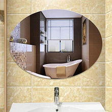 WWWRL Specchio Ovale Senza Cornice Specchio da Bagno, Specchio Cosmetico da Parete per Bagno, Vanità, Soggiorno, Specchio in Vetro A Parete 40x60cm, 60x80cm, 50x70cm