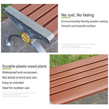 UWY Panchine da Giardino in Alluminio, Panchine da Giardino Resistenti alle intemperie per Esterni, Sedili con doghe in Legno di plastica Rinforzata e Ispessita nel Cortile del Balcone Panca per