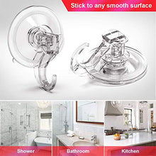Quntis 4 Pezzi Ventose con Gancio per Casa Bagno Doccia Cucina Casa Vetro Ganci per Tende per Piastrelle Porta bagnoschiuma per Doccia da Appendere 5 kg Trasparente