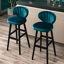 LIZCG Sgabello Alto da Bar, Moderno Creativo Schienale in Tessuto lanuginoso Sedia in Ferro caffè Colazione casa Cucina sedie Trucco Ristorante Bar caffetteria Hotel per Famiglie 65 cm, 75 cm