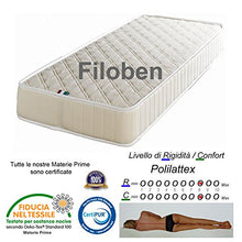 Filoben Letto a Castello da parete scomponibile con Rete a doghe en Offerta Made in Italy (Letto Bianco + 2 Materassi)