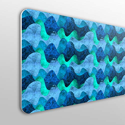 MEGADECOR - Testiera per letto in PVC, 10 mm, decorativa, economica Design con le onde del mare