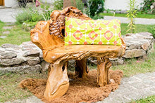 Windalf Spettacolare Panchina con gufo LIZY, 102 cm, rustica, piccola panca in legno di radice