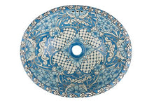 Lorena - Lavabo da incasso Talavera messicano, modello Cerames, 44,5 x 36 x 13 cm, ovale