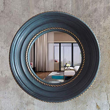 Specchio da bagno Vanity a parete in resina americana, specchio da trucco rotondo (Colore: blu) JoinBuy.R