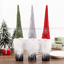 Amosfun 3pcs Bottiglia di Vino di Natale Copertura Bottiglia di Vino Gnomo Topper Natale Bottiglia di Champagne Manica Ornamento Decorazione del Tavolo da Pranzo