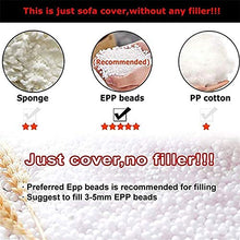 WHHK Morbida Sedia A Sacco da 7 Piedi Fodera in Microsuede No Filler Lavabile in Lavatrice Divano Gigante Lettino Fodera per Mobili da Soggiorno Senza Riempimento (Color : C)