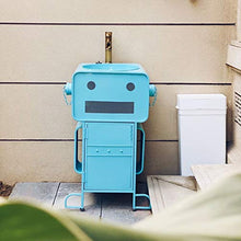 ZTGL Set di Mobili da Bagno, Mobile Lavello Bagno Industriale con Porta Singola, Design a Forma di Robot dei Cartoni, Include Accessori per L'installazione,Rosso,with Mirror