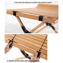 XZQ Tavolo E Sedia Pieghevoli Set da Campeggio Tavolo da Interno Balcone Pranzo All'aperto Giardino Portatile Picnic Mobili da Viaggio in Legno (Color : Beige(A), Size : 90 * 60 * 43cm)