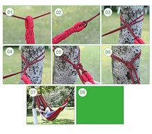 willkey - Amaca sospesa portatile da giardino, in tela, carico 300 kg, telo per amaca con 2 corde, borsa portaoggetti per campeggio, escursionismo, pedale, giardino, 240 x 80 cm (stile 1)