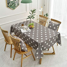 WSJIABIN Tovaglia Decorativa per la casa Tovaglia nordica Semplice Moderna Tessuto in Cotone Lino Piccoli Punti freschi Impermeabile tovaglia da tè tovaglia Grigia
