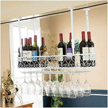 MFLASMF Wine Glass Rack, KTV Bar Glass Rack, stemware Upside Down Rack, Creative Hanging Wine Glass Rack, Wine Rack, Wine Rack (Color : White, Size : 100 * 25cm)