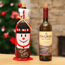 HEALLILY 3 Pezzi Copri Bottiglia di Vino di Natale Borse Pupazzo di Neve Bottiglie di Vino di Babbo Natale Borse Sacchetti Bottiglie di Renna Vestiti per Le Vacanze Decorazione della
