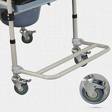 Sedia da Comodino per Doccia, Sedia A Rotelle Medica da Trasporto Impermeabile, Adatta per Anziani Disabili E Gravidanza A.