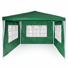 TecTake Gazebo Padiglione da giardino per eventi il campeggio festa della birra con parti lateralin 3 x 3 m - disponibile in diversi colori - (Verde)