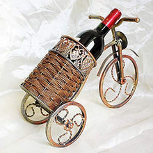 LHQ-HQ Iron & Wine cremagliera moda rattan fatti a mano retrò europeo casa cremagliera del vino in ferro battuto, singola bottiglia di vino controsoffitto piccola cremagliera del supporto della bottig