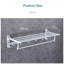 Spazio pieghevole Asciugamani in alluminio Asciugamani in alluminio Scaffale da bagno Scaffale da bagno Asciugamani da bagno Asciugamani con scaffale portasciugamani Bagno portasciugamani da bagno