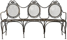 Biscottini Panchina in Ferro battuto L176xPR58xH102 cm