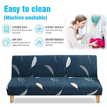 PETCUTE Copridivano Clic Clac Senza Braccioli 3 Posti Fodera per Cuscino Elasticizzato Futon Protezione per Divano Letto Pieghevole in Poliestere 190-230cm