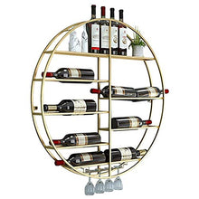 GzxLaY Portabottiglie da Vino Rotonde Portabottiglie da Vino e portabicchieri in Metallo Portabottiglie per calici in Metallo Espositori galleggianti per Bar da casa,70cm