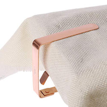 cdhgsh 4 Pezzi in Acciaio Inox tovaglia Copertura Clip Morsetto Supporto Fornitura per PIC-nic Partito tovaglia Clip Oro Rosa