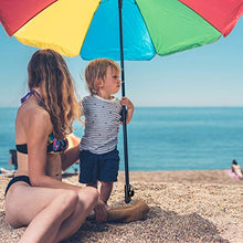 Relaxdays Punta per Ombrellone Spiaggia, Picchetto 40-52mm da Piantare nel Terreno, Plastica, Portaombrellone Mare, Nero