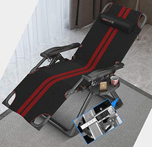 AI LI WEI SHUAIIJUAN Sedia per Il Tempo Libero Domestico Folding Prato sedie a Sdraio Sedia a Sdraio Poltrone piegante di Campeggio della Zero Gravity Lounger con Black Cuscino Max.200kg