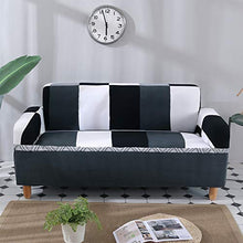 Morbuy Copridivano Copridivano Elasticizzato Fodera Copridivani Universale per Divano con Corda Fissa Sofa Protettore Copertura Divano Antiscivolo (4 posti,Bianco e Nero)