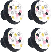 Modello punteggiato dorato nero rosa Pomelli per Porta Set di 4 Pomelli per Mobili Manopole per Cassetti Cucina Armadio Vetro