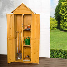 TecTake Armadio da Esterno in Legno casetta per Gli Attrezzi | Tetto a Punta | ca. 80,5 x 60 x 213,5 cm