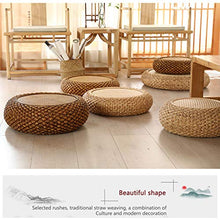 LTINN Cuscino per Sedile Piatto Imbottito, Traspirante e Ecologico, Cuscino in Tatami Intrecciato a Mano Ideale per Zen, Pratica Yoga o Meditazione del Buddha