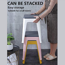 LXHkk Sgabello Alto Semplice, Sgabello Quadrato in Plastica Bicolore Multifunzionale Sgabello con Gradino per Sedia da Pranzo Antiscivolo con Piedini, per Sala da Pranzo/Casa,Giallo,Two