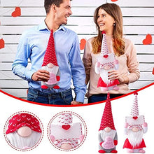 ASFD Bambola di San Valentino Puntelli per vetrine Decorazione Bambola di Peluche Nana Bianco + Rosso S.