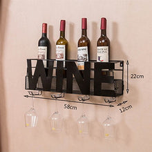 Scaffale per Appendere Il Muro di Vino Rosso con Tappo in Vetro per Vino da Parete in Ferro battuto