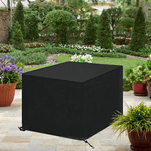 SanGlory Copertura Tavolo Giardino Esterno, Copertura per Mobili da Giardino - Telo Copri Protettivo Quadrato per Tavolo e Sedie da Esterni, Oxford Impermeabile Copertura Anti-UV (135 x 135 x 75cm)