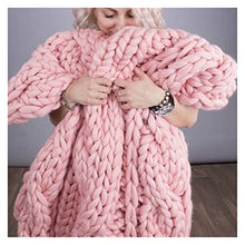 DSLK Moda Mano Chunky Coperta A Maglia Thick Fit Yarn Lana Poliestere Poliestere Bulky Coperte A Maglia Tranquility Coperta Ponderata (Color : Green, Size : 80x100cm)