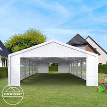 TOOLPORT Tendone per Feste 4x8 m Gazebo Party per sagre, mercati ca. PE 240 g/m² Bianco