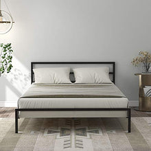 WGYDREAM Letto Struttura Letto Letto Singolo in Metallo Nero Base per Rete Solida Montaggio Facile per Ampio Spazio di Archiviazione per Adulti, 140 X 200 Cm