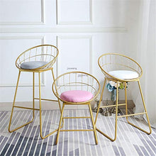 Tivivose. Nuova Sgabello da bar Sgabello De Bar Semplice Bar Stool Ferro battuto Bar sedia dell'oro alto Sgabello moderno Sedia da pranzo nordici Pub Accessori (Color : 65cm F)