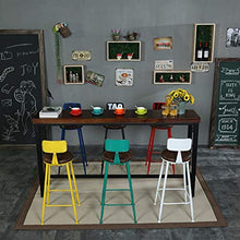 JXXDDQ Sgabello da Bar Sgabello Alto for Il Tempo Libero Sedia da Ricevimento Sedia di Bellezza in Ferro Battuto + Sedia in Legno Massello (Color : G)
