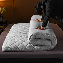Yamyannie-Home Mats Cuscino Futon Completa Mobili Piano Futon Materassi Pieghevoli (Colore : Grigio, Dimensione : 120x190cm)