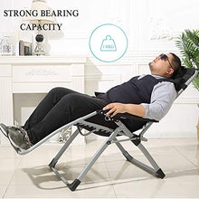 LIYANJJ Poltrone Imbottite Poltroncina Imbottita Zero Gravity Bracciolo più Ampio Regolabile Pieghevole reclinabile Sedia a Sdraio da Giardino Lettino Prendisole