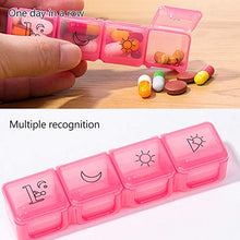Pokerty9 Organizer per Pillole a 4 Celle, Organizer per medicinali, 2 gomme da Masticare per conservare Le Pillole Uso Quotidiano Caramelle Uso da Viaggio