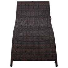 Outsunny Sdraio Lettino da Giardino Ergonomica con Cuscino Rimovibile Pieghevole Rattan 196x61x53cm Bianco