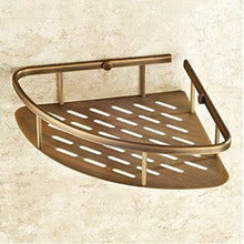 ZLININ Y-longhair Mensola da bagno in ottone antico angolare doccia Caddy cestino portaoggetti da bagno mensola da parete