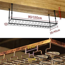 Porta bottiglie da vino Portabicchieri a calice, Portabicchieri a sospensione, Espositore da appendere in ferro battuto retrò, Mensola per decorazione a soffitto per bar / club / ristorante / cucina