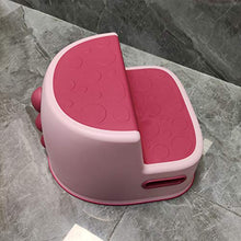 Niduo Bear Nuovo Sgabello A Doppio Passo Sgabello da Bagno Bagno Sgabello per Toddlers, Plastic Step Sgabello Multifunzione BPA in Gomma Antiscivolo Gratuita,Rosa