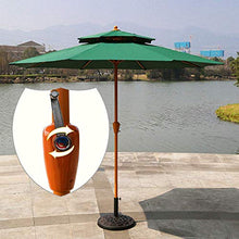 FWZJ Ombrello da Mercato per Patio 8.8Ft Ombrello da Tavolo ventilato per Esterni 2Tiers per Giardino, Cortile e Piscina con 8 robuste Costole