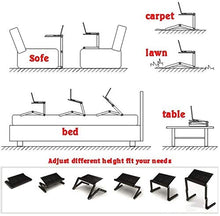 Tavolo da picnic all'aperto Scrivania Laptop, Stand tavola portatile pieghevole in lega, supporto per laptop regolabile in altezza per divano letto e divano, ad altezza regolabile a 48cm Scrivania per